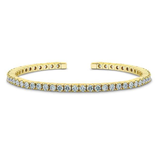 6 carat Round Cut VVS1 Diamond Tennis Bracelet in 14k Yellow Gold Over 6 carat Round Cut VVS1 Diamond Tennis Bracelet in 14k Yellow Gold Over